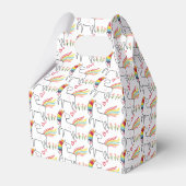 Regenbogen-Einhorn-Geburtstagsname Geschenkschachtel (Rückseite)