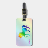 Regenbogen-Einhorn-Gepäckanhänger Gepäckanhänger (Vorderseite vertikal)