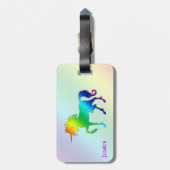 Regenbogen-Einhorn-Gepäckanhänger Gepäckanhänger (Rückseite vertikal)