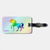 Regenbogen-Einhorn-Gepäckanhänger Gepäckanhänger (Rückseite horizontal)