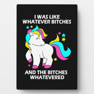 Regenbogen-Einhorn Ich war so nach dem Motto: Was  Fotoplatte