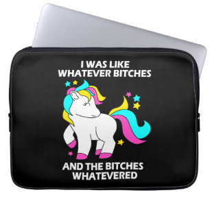 Regenbogen-Einhorn Ich war wie auch immer Einhorn Laptopschutzhülle