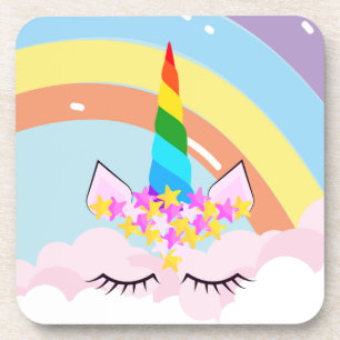 Regenbogen-Einhorn im Himmel Kleinkind Getränkeuntersetzer