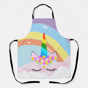 Regenbogen-Einhorn im Himmel Kleinkind Schürze