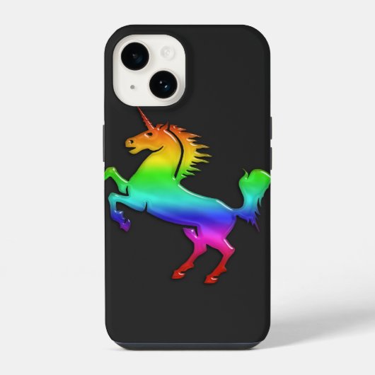 Regenbogen-Einhorn iPhone Hülle (Rückseite)