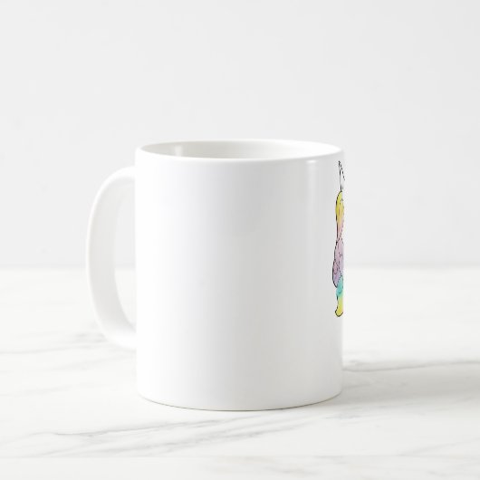 Regenbogen-Einhorn Kaffeetasse (Vorderseite Links)