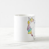 Regenbogen-Einhorn Kaffeetasse (Mittel)