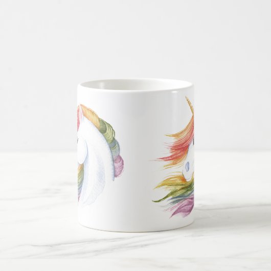 Regenbogen-Einhorn Kaffeetasse (Mittel)