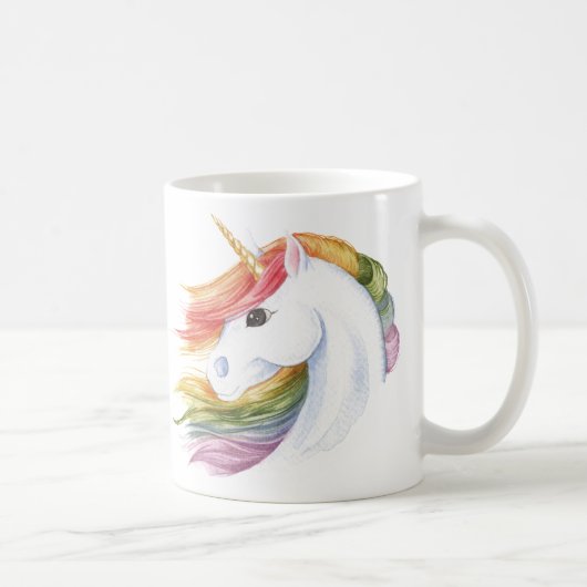 Regenbogen-Einhorn Kaffeetasse (Rechts)