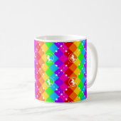 Regenbogen-Einhorn Kaffeetasse (VorderseiteRechts)