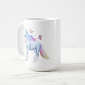 Regenbogen-Einhorn Kaffeetasse (Vorderseite Links)