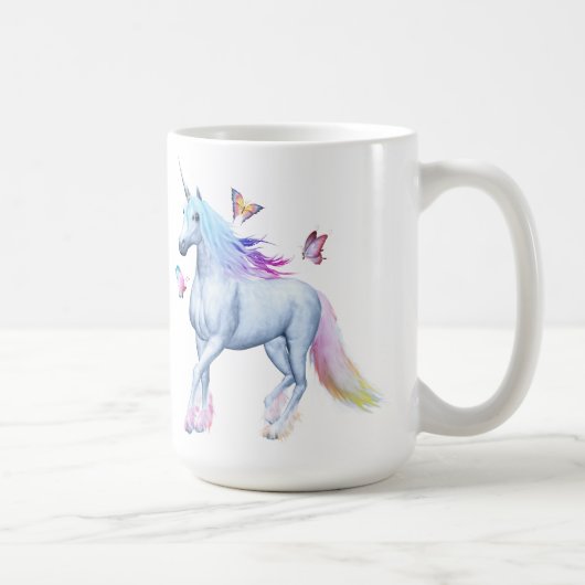 Regenbogen-Einhorn Kaffeetasse (Rechts)