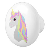Regenbogen-Einhorn Keramikknauf (Rechts)