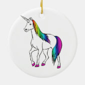 REGENBOGEN-EINHORN KERAMIKORNAMENT (Hinten)