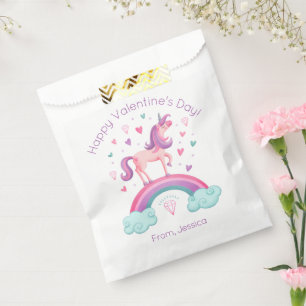 Regenbogen-Einhorn-Kinder-Valentinstag-Tüte Geschenktütchen
