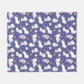 Regenbogen-Einhorn-Kitty Fleecedecke (Vorderseite (Horizontal))