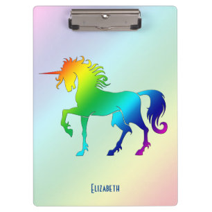 Regenbogen-Einhorn-Klemmbrett Klemmbrett