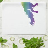 Regenbogen-Einhorn lgbt Geschirrtuch (Gefaltet)
