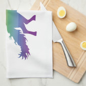 Regenbogen-Einhorn lgbt Geschirrtuch (Viertel Falte)
