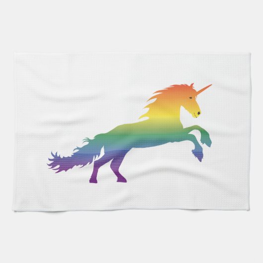 Regenbogen-Einhorn lgbt Geschirrtuch (Horizontal)
