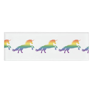 Regenbogen-Einhorn lgbt Namenschild