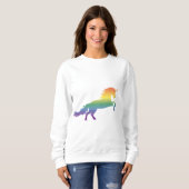 Regenbogen-Einhorn lgbt Sweatshirt (Vorne ganz)