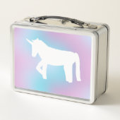 Regenbogen Einhorn Metall Brotdose (Rückseite)