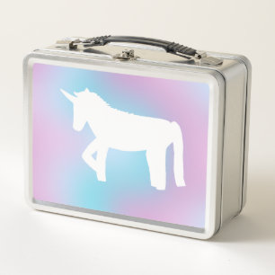 Regenbogen Einhorn Metall Brotdose