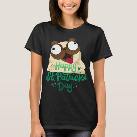 Regenbogen Einhorn Mops T-Shirt (Vorderseite)