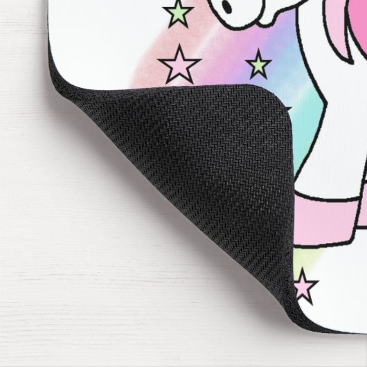 Regenbogen-Einhorn Mousepad (Ecke)