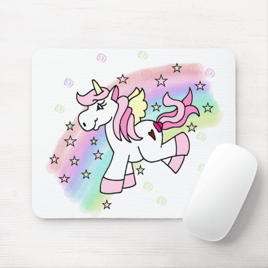 Regenbogen-Einhorn Mousepad (Mit Mouse)