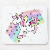 Regenbogen-Einhorn Mousepad (Vorne)