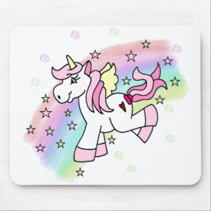 Regenbogen-Einhorn Mousepad