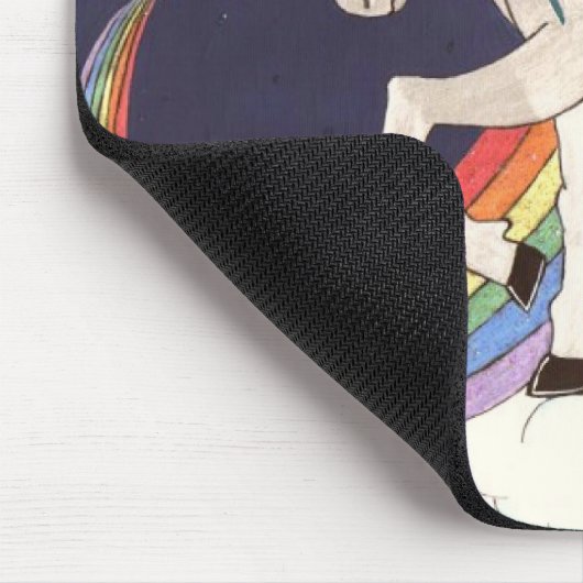 Regenbogen-Einhorn Mousepad (Ecke)