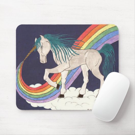 Regenbogen-Einhorn Mousepad (Mit Mouse)