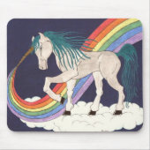 Regenbogen-Einhorn Mousepad (Vorne)