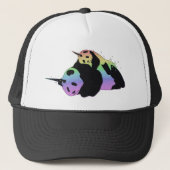Regenbogen-Einhorn-Panda-magische Schein-Umarmung Truckerkappe (Vorderseite)