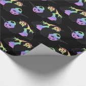 Regenbogen-Einhorn-Panda-magisches Geschenkpapier (Ecke)