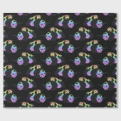Regenbogen-Einhorn-Panda-magisches Geschenkpapier (Flach)
