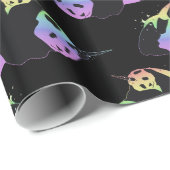 Regenbogen-Einhorn-Panda-magisches Geschenkpapier (Rolleneckpunkt)