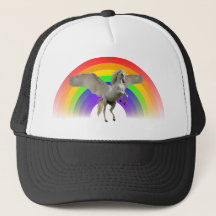 Regenbogen-Einhorn-Pegasus-Fernlastfahrer-Hut