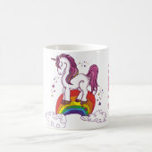 Regenbogen-Einhorn Personnalisable Kaffeetasse (Mittel)