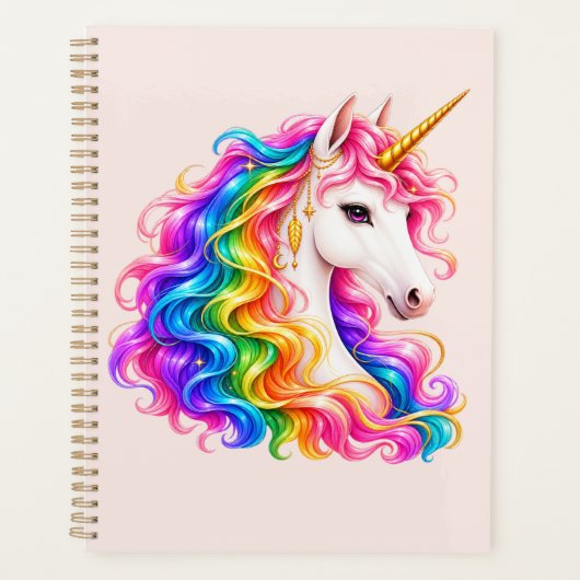 Regenbogen-Einhorn Planer (Vorderseite)