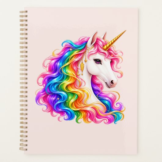 Regenbogen-Einhorn Planer (Vorderseite)