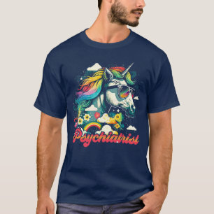 Regenbogen-Einhorn-Psychiater T-Shirt