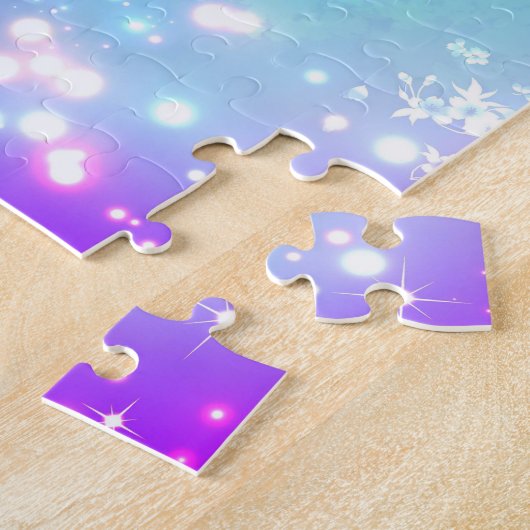 Regenbogen-Einhorn Puzzle (Seite)