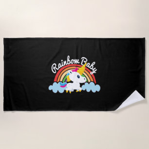 Regenbogen-Einhorn Regenbogen-Baby-Einhörner Strandtuch