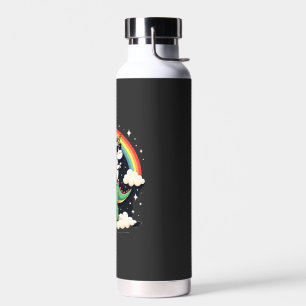 Regenbogen-Einhorn reitet T-Rex - Dinosaurier Jung Trinkflasche