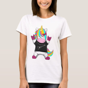 Regenbogen Einhorn Rocker T-Shirt