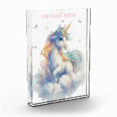 Regenbogen-Einhorn-Schmetterlinge Fotoblock (Links)